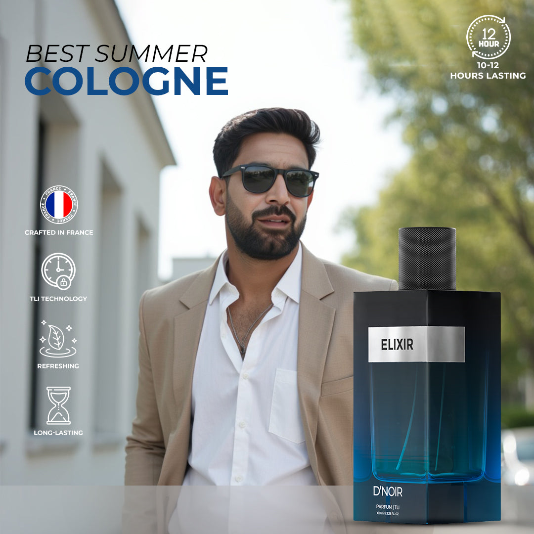 Elixir Colonge Elixir 100ml Men's Perfume – Fresh Citrus & Aquatic Fragrance | D'Noir ...
